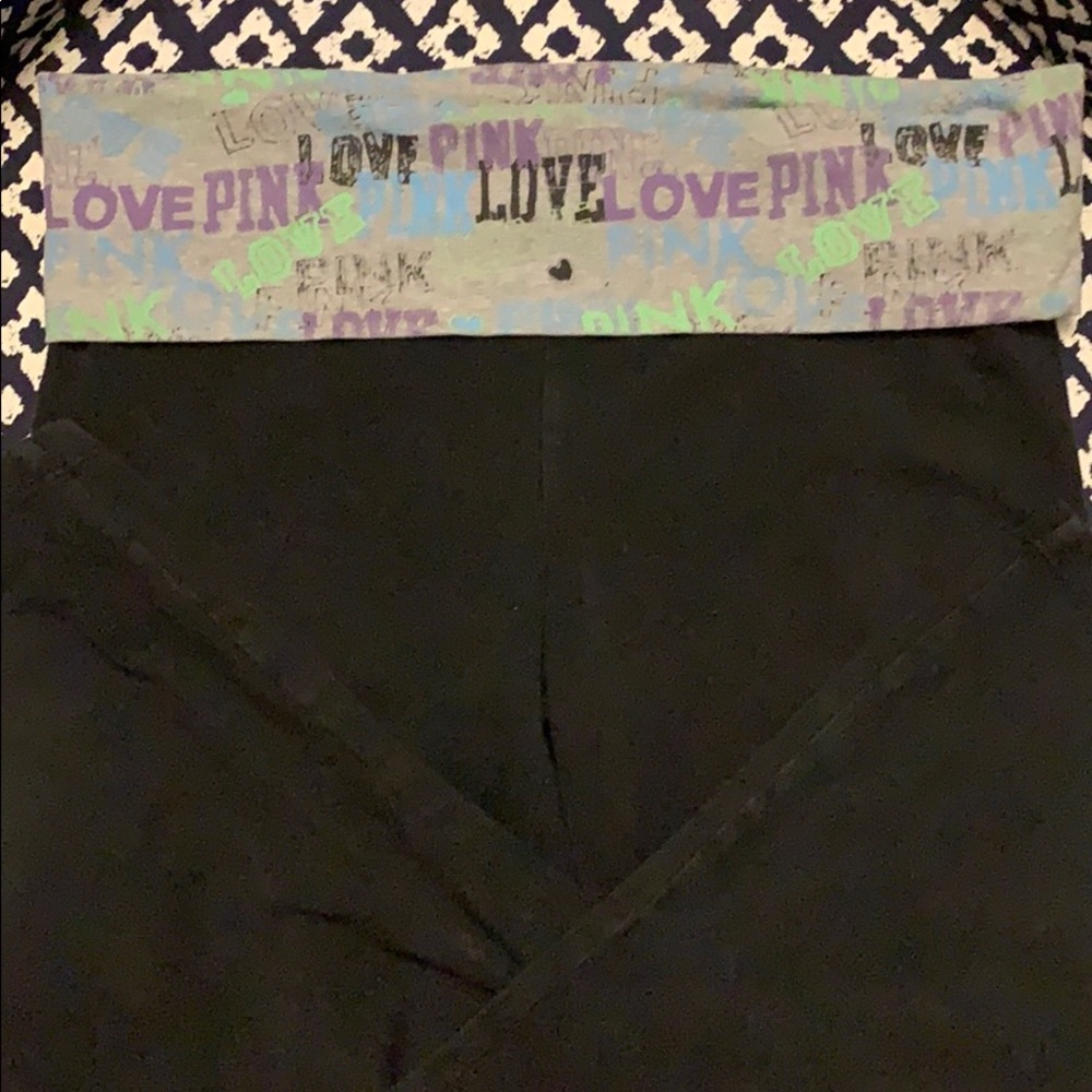 Pink bootleg yoga pants